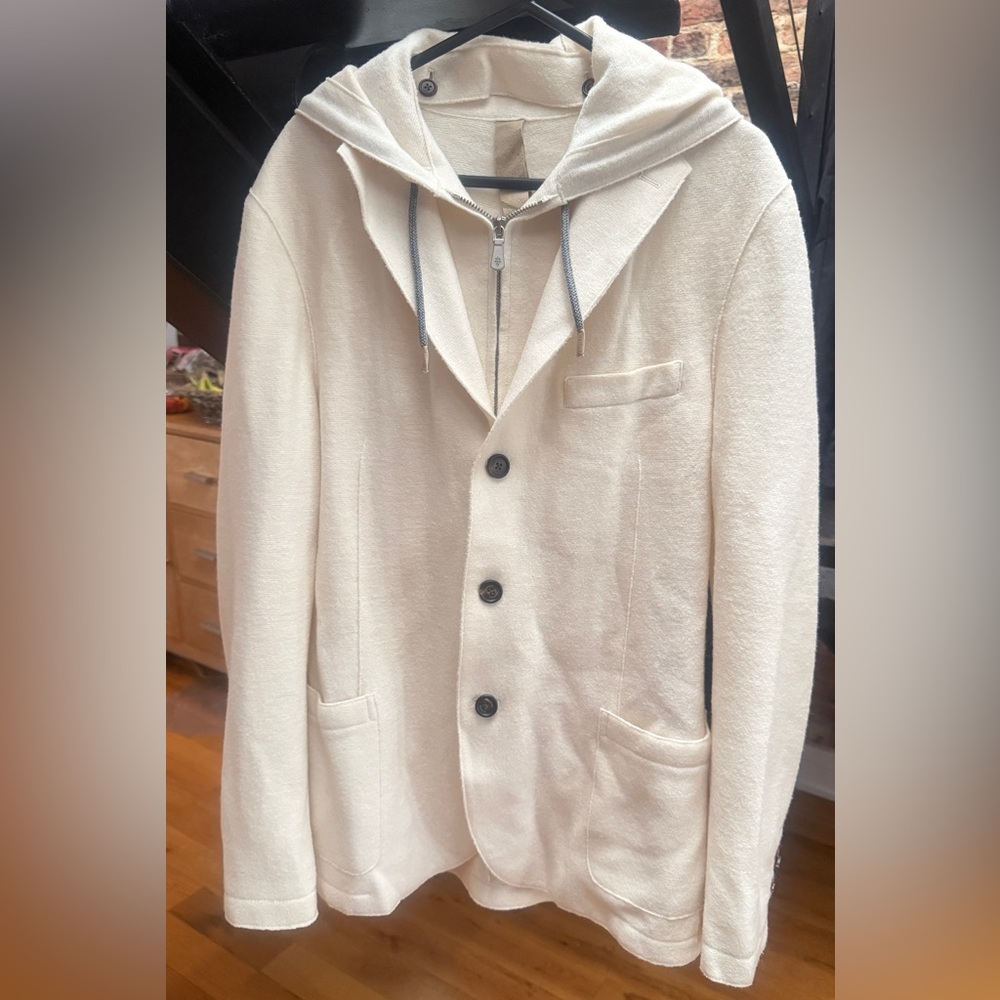 Eleventy Beige Hooded Jacket